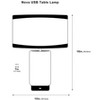 Ozarke Nova USB Table Lamp - White - 4 of 4
