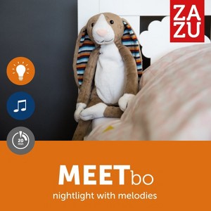 Zazu Kids Bo The Bunny Plush Toy Night Light with Soothing Sound Machine - 1 of 4