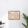 Merrick Lane Linen Display Board with Wooden Frame and Push Pins - 2 of 4