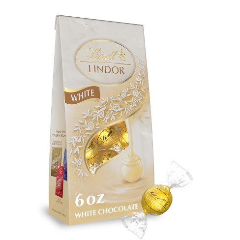 Lindt Lindor White Chocolate Candy Truffles - 6 Oz. : Target
