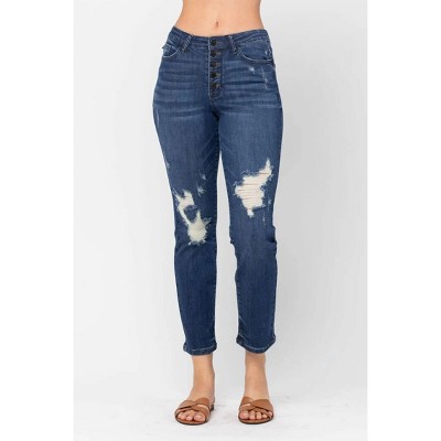 Women's ZigZag Button Fly friend Jean - Judy Blue