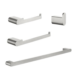 Cobbe Bathroom Hardware 4-Piece Set, Brushed Nickel Bathroom Accessories Set with Towel Rack, Hand Towel Bar, Towel Hook, Toilet Paper Holder - 1 of 4