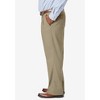 KingSize Men's Big & Tall Relaxed Fit Wrinkle-Free Expandable Waist Pleated Pants - 3 of 4