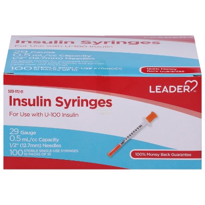 Leader Insulin Syringes 10 - 10 ea Packs