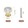 Unique Bargains Crystal Cabinet Knobs with Screw for Cupboard Wardrobe 2 Pcs - 2 of 4