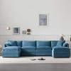 CAVINAS Modern Modular Sectional Sofa, 136" Sofa with Deep and Wide Seat, U Shaped Cloud Couch Set, 6 Seat Sofa with Movable Ottomans - 2 of 4