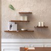 MH London Dale  36" Set of 4 Wall Mounted Shelves Mango Wood in Walnut - 4 of 4