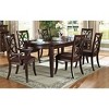 Set of 2 Keenan Arm Dining Chair Dark Walnut - Acme Furniture: Traditional Design, Microfiber Upholstery, Wood Frame - 3 of 3