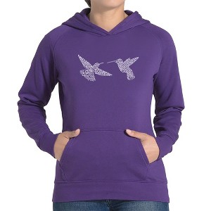 LA Pop Art Hummingbirds - Women's Word Art Hooded Sweatshirt - 1 of 4