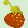 Girl's Design By Humans Happy Cute Dino By parjono T-Shirt - 2 of 3