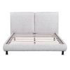 NicBex Queen Size Upholstered Platform Bed Frame,Thick Polyester Fabric Headboard with 2 Large Headrests,No Box Spring Needed,Easy Assembly,Beige/Gray - 4 of 4