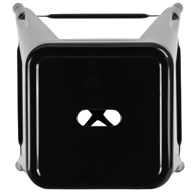 Industrial Chic 41" Black Wood & Metal Stackable Bar Stool, Set of 4