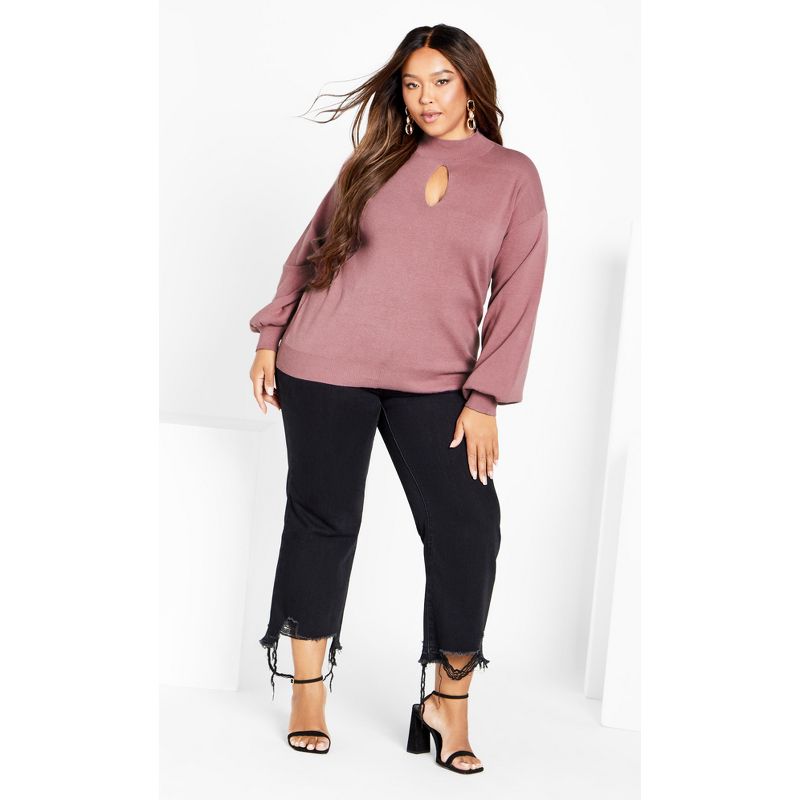 Women's Plus Size Evelyn Jumper - dusty orchid | CITY CHIC, 4 of 8