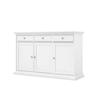 Sonoma Classic White Sideboard with Bronze Handles and Ample Storage