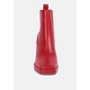 Grape-Vine High Heeled Leather Boot In Red - 3 of 4