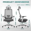 ATLAS Ergonomic Mesh Back Office Chair with Slide Seat - 2 of 4