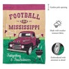 Magnolia Garden Football In Mississippi Maroon 13 x 18 Polyester Outdoor Hanging Garden Flag - 2 of 2
