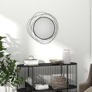 Spassway 26" x 26" Versatile Decorative Mirror Wall Art for Bathroom Living Room Bedroom Entryway Office Home and Office Decor Gold/Black Available - 1 of 4