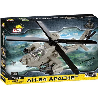 510-Piece LEGO Compatible AH-64 Apache Helicopter Model