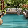 World Rug Gallery Contemporary Stripe Reversible Plastic Indoor and Outdoor Rugs - 2 of 4