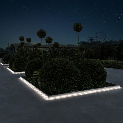 Cool White LED Solar Powered Outdoor Rope Light with 8 Modes