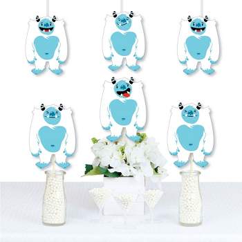 Big Dot of Happiness Yeti to Party - Decorations DIY Abominable Snowman Party or Birthday Party Essentials - Set of 20