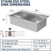 24x18 Inch Drop In Kitchen Sink, Stainless Steel Kitchen Single Bowl Sinks, Top Mount Workstation Sink, 2 Piece Set, with Pull-Down Faucet, Silver - 2 of 4
