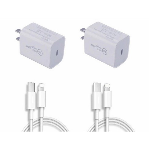 Chargeur Rapide 20W + 2 Cables USB-C Lightning pour iPhone 13 / 12 / 11 /  PRO / MINI / MAX Little Boutik® - Accessoires/Chargeurs - little-boutik
