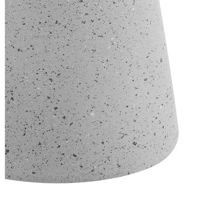 Hollie 18" Gray Terrazzo Minimalist Drum Accent Table