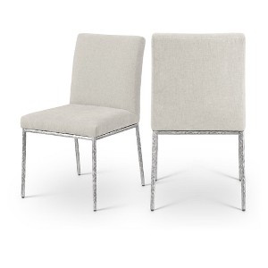 Meridian Furniture,Reeves Chenille Fabric Dining Chair, Set of 2 - 1 of 4