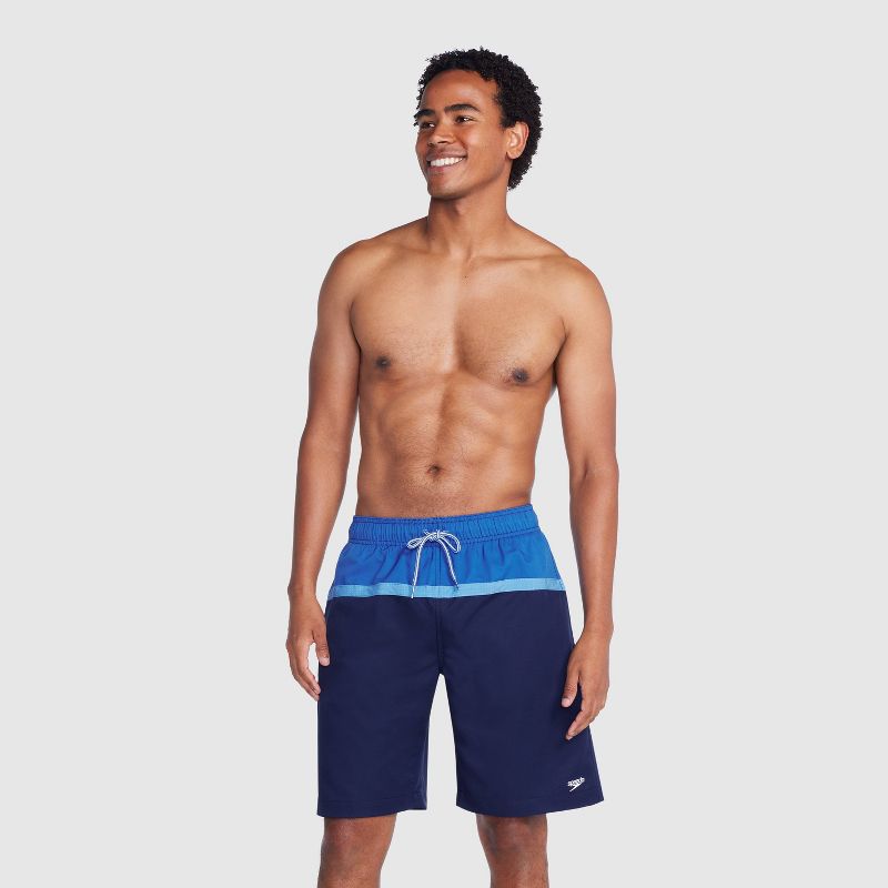 Speedo Men's 9" Colorblock Swim Shorts - Blue, 3 of 4