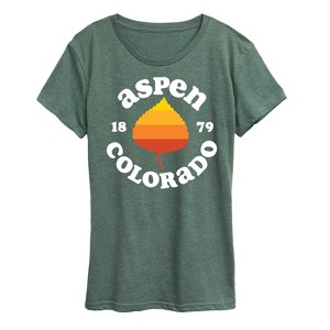 Women's - Instant Message - Aspen Colorado 1879 Short Sleeve Graphic T-Shirt - 1 of 4