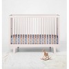 Bacati - Liam Orange/Navy Large Triangles Muslin 100 percent Cotton Universal Baby US Standard Crib or Toddler Bed Fitted Sheet - 4 of 4