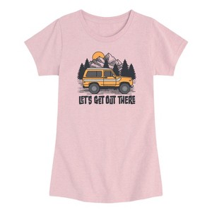Girls' - Instant Message - Let's Get Out There Short Sleeve Graphic T-Shirt - 1 of 3