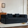 Whisen Convertible Sleeper Sofa Bed, Corduroy Folding Couch, Floor Sofa Lounge Couch with Pillow, Fixed-Shape Frame - 3 of 4