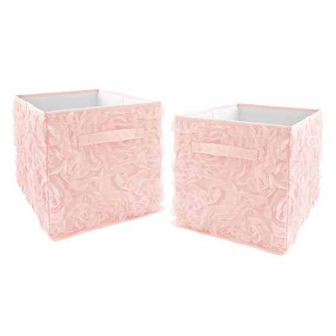 Vintage Floral Boho Collection Girl Kids Fabric Toy Bin Storage - Blush  Pink, Yellow and Green Shabby Chic Rose Flower Farmhouse - Bed Bath &  Beyond - 31628747