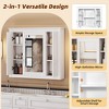 PAGED 29.5" Wall Mounted Bathroom Storage Cabinet Modern Medicine Cabinet with Mirror and Towels Bar, Over Toilet Storage Unit for Room - 2 of 4