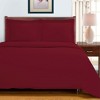 Luxury 700 Thread Count Solid 3 Piece Premium Cotton Duvet Cover Set, Modern Solid, Included: One Duvet Cover and Two Pillowshams by Blue Nile Mills - 2 of 3