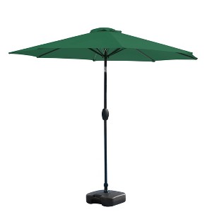 WestinTrends 9 Ft Outdoor Patio Market Table Umbrella with Square Plastic Fillable Base - 1 of 4