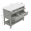 Christopher Knight Home Lowell Contemporary 36" Bathroom Vanity with Ceramic Sink, Tip-Out Tray, 2 Drawers and Open Shelf - 3 of 4