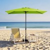 Hyleory 10FT Market Umbrella for All Seasons, 6 Iron Core Ribs, Size: 120" x 96" - 4 of 4