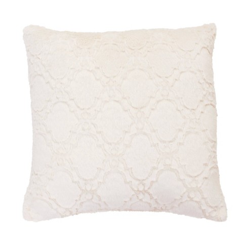 Set Of 2 Mia Lattice Square Throw Pillows Decorative Set Ivory