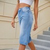 Women's Summer Wide Leg Denim Shorts Loose High Rise Jorts Casual Bermuda Knee Length Jeans Shorts - 3 of 4