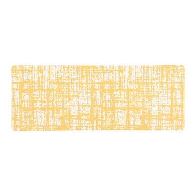 World Rug Gallery Contemporary Abstract Anti-Fatigue Standing Mat - Yellow 18x47