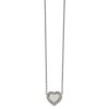 Chisel Stainless Steel Cubic Zirconia Heart on a 19.25" Cable Chain Necklace with a 2" Ext. Necklace - 2 of 2
