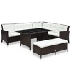 vidaXL Garden Furniture Set Brown, Cream White - 2 of 4