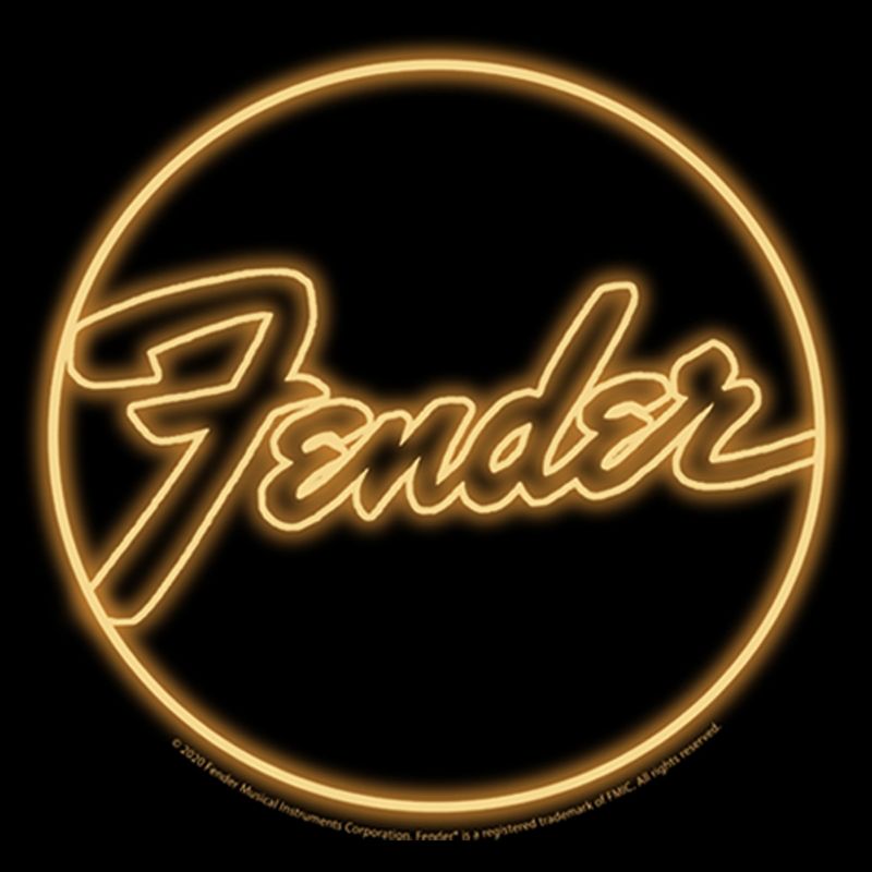 Men's Fender Neon Logo Pull Over Hoodie, 2 of 5