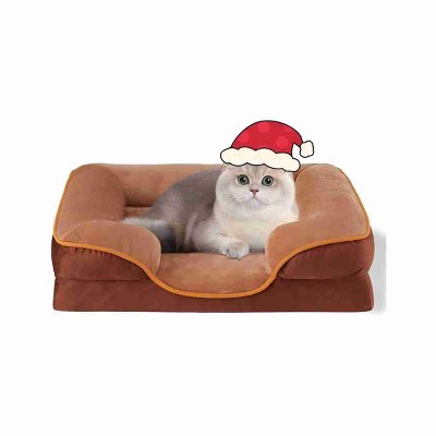 LAOTIES 28'' Orthopedic Dog Bed,Egg Crate Foam Pet Sofa with Removable Washable Cover