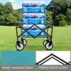 FURNIinspire Outdoor Serving Carts Foldable Wagon Cart Beach Wagon Utility Wagon Grocery Cart 3pcs plastic Liner Cover, Blue, 25.98"*17.32"*37.4" - 4 of 4