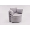 Swivel Accent Chair, 360°Swivel Barrel Chair with Storage, Upholstered Arm Chair with Cushion, Modern Round Chair for Living Room Bedroom - 2 of 4